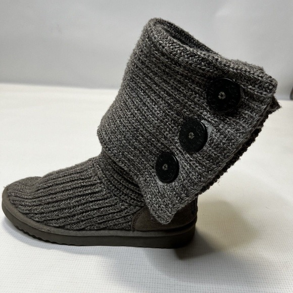 UGG AUSTRALIA WOMEN'S CARDY SWEATER STYLE KNIT MID CALF BOOTS IN GRAY 8 M $150 - Picture 13 of 13